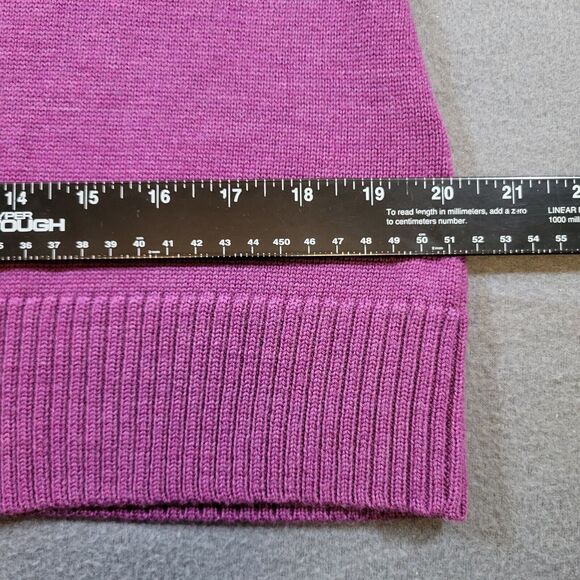Eileen Fisher Womens Cardigan Sweater Petite Medium PM Purple Merino Wool Italy - Picture 9 of 16